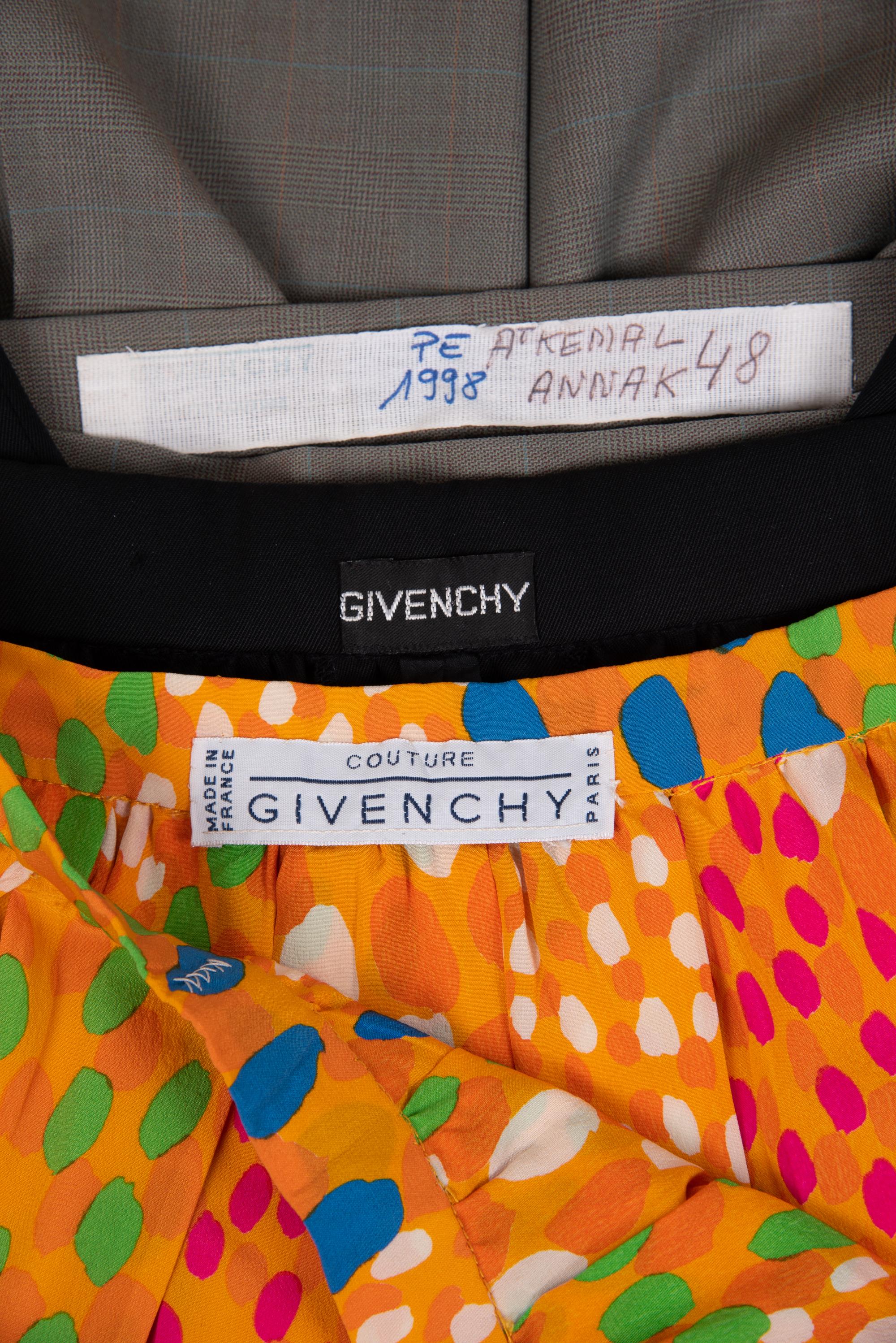 Four Givenchy Couture Separates: Two Pants, One Skirt, and One Shawl, 1980-1998