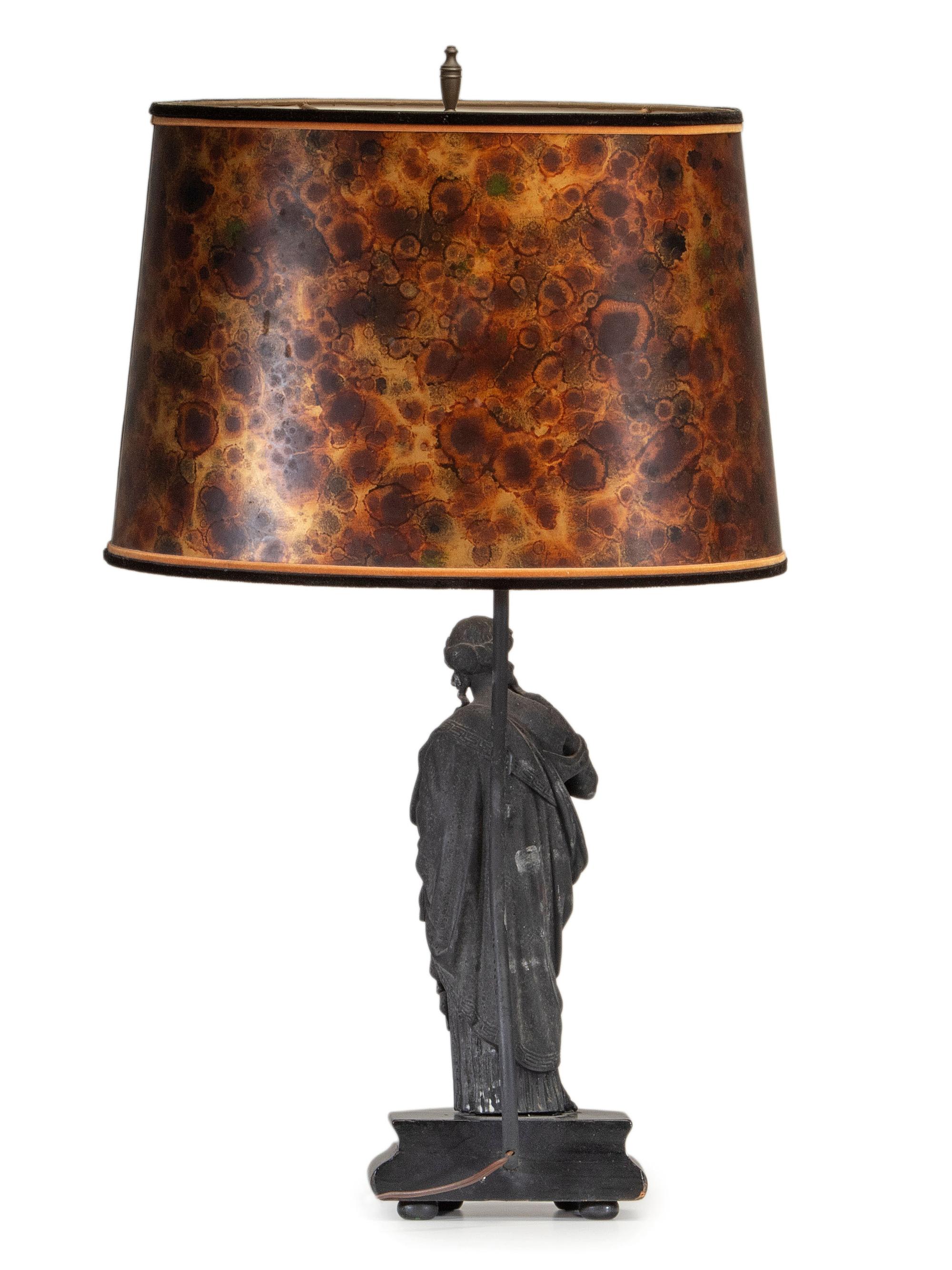 A Cast Metal Figure of the Allegory of Painting