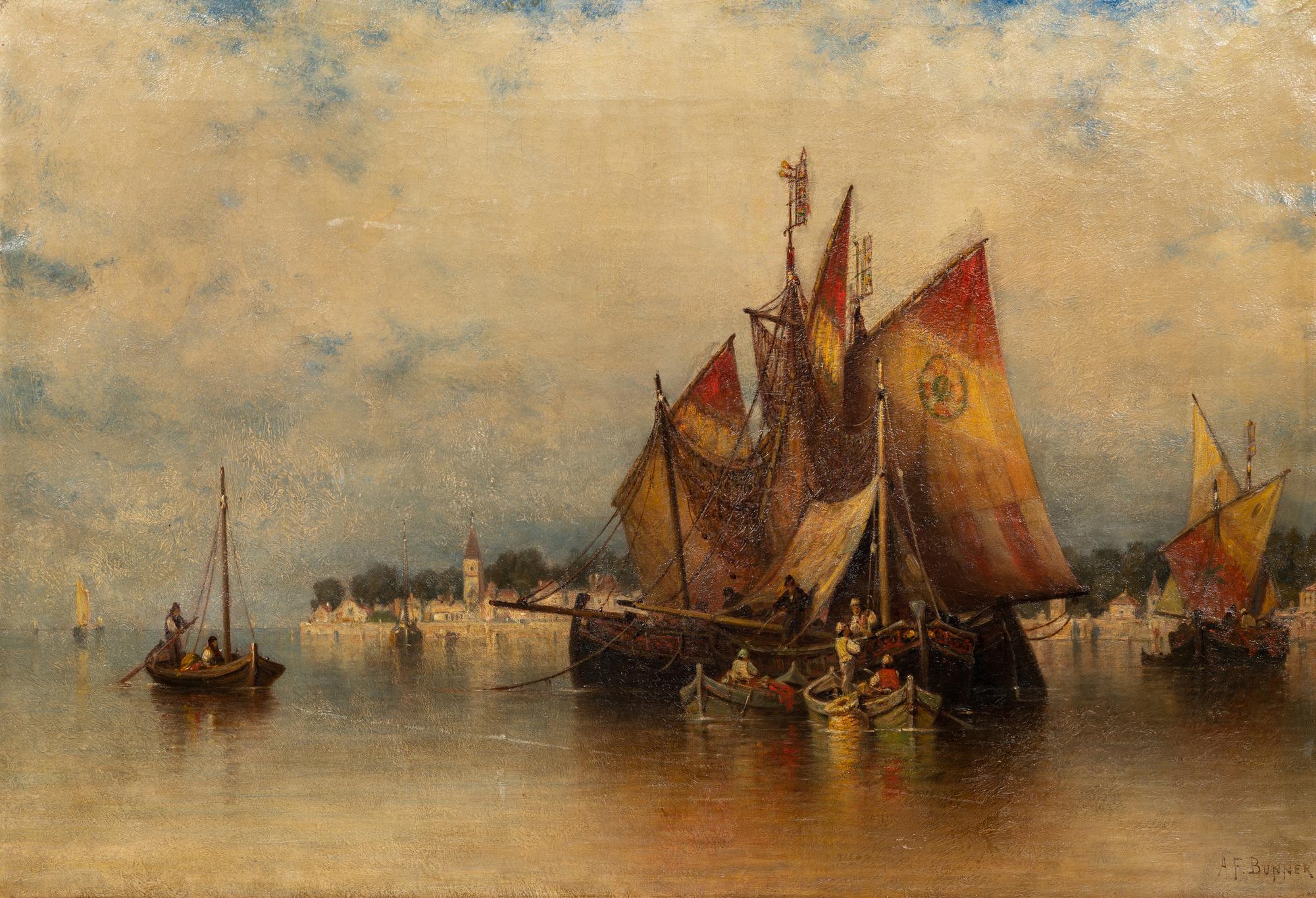 Venetian Fishing Boats off San Nicoletto, Near Venice