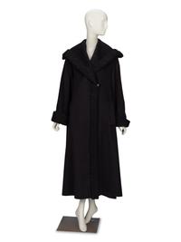 Yves Saint Laurent, Wool Coat with Astrakhan Trim