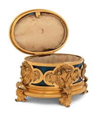 A French Gilt Bronze and Enamel Table Casket