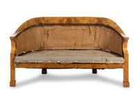 A Biedermeier Walnut Sofa