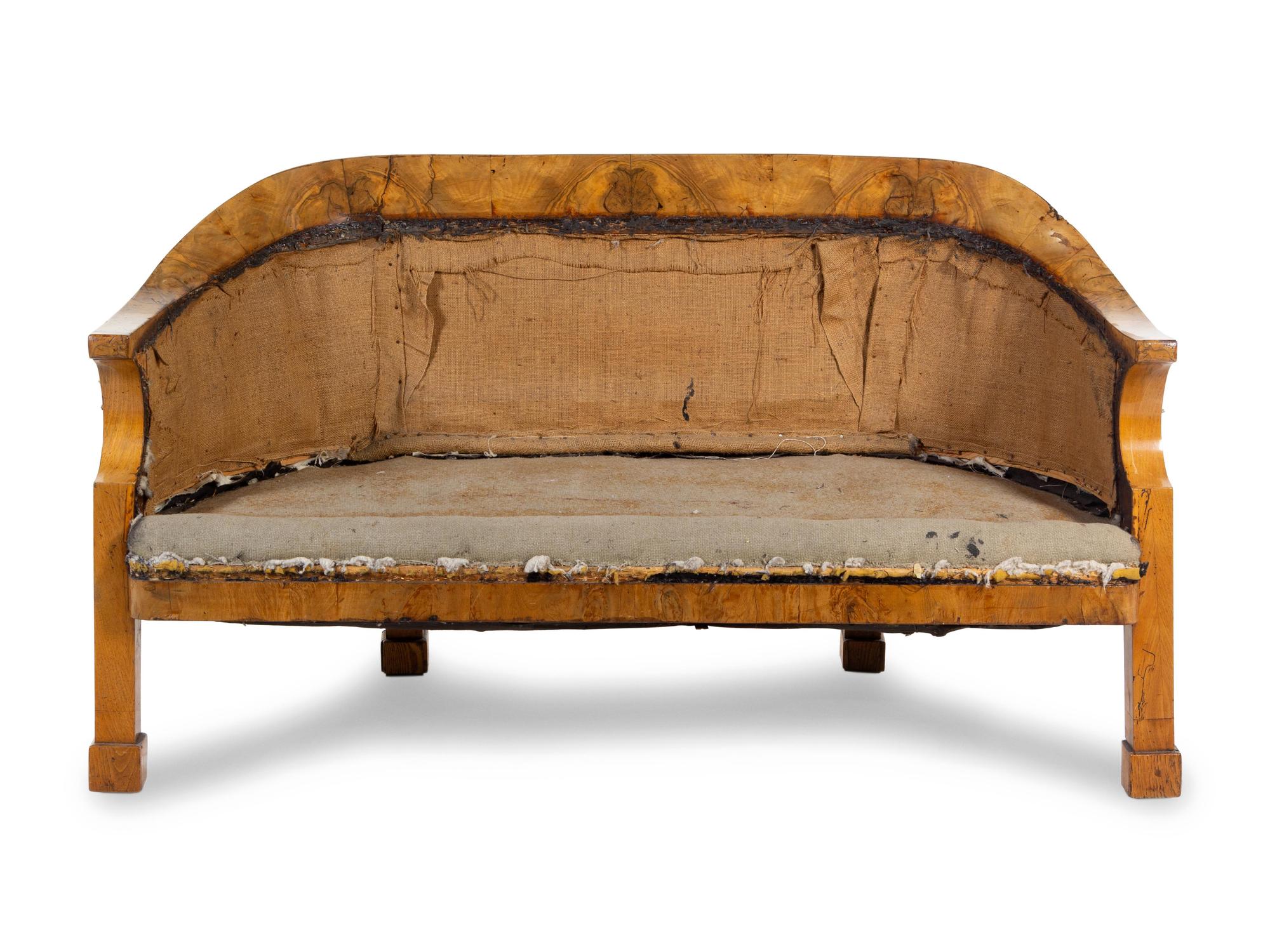 A Biedermeier Walnut Sofa
