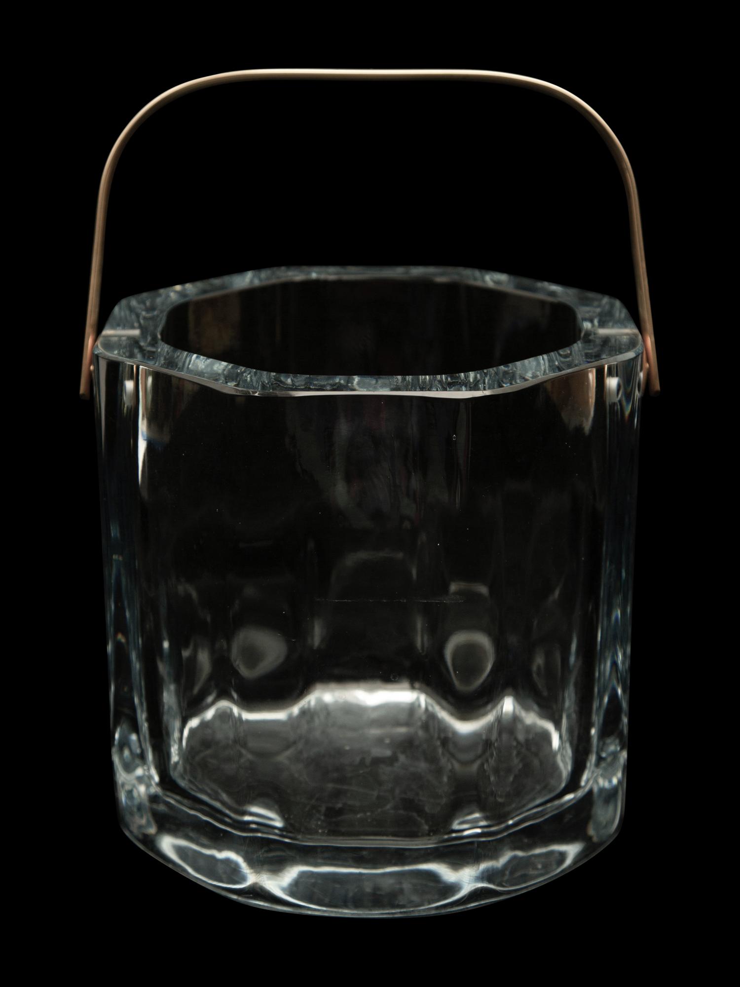 A Cartier Glass Ice Bucket by Strömbergshyttan, Sweden