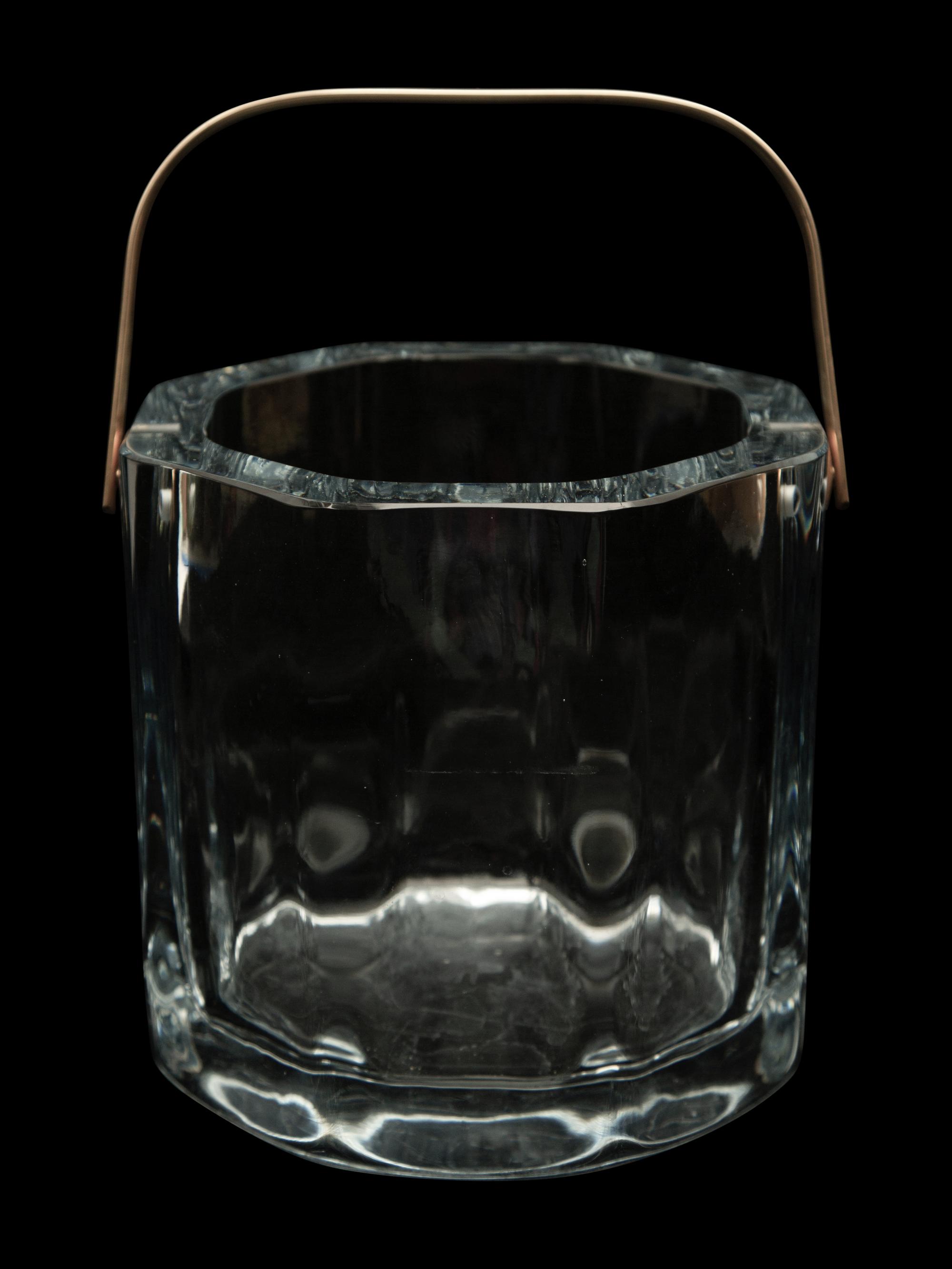 A Cartier Glass Ice Bucket by Strömbergshyttan, Sweden