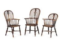 A Set of Six English Windsor Armchairs