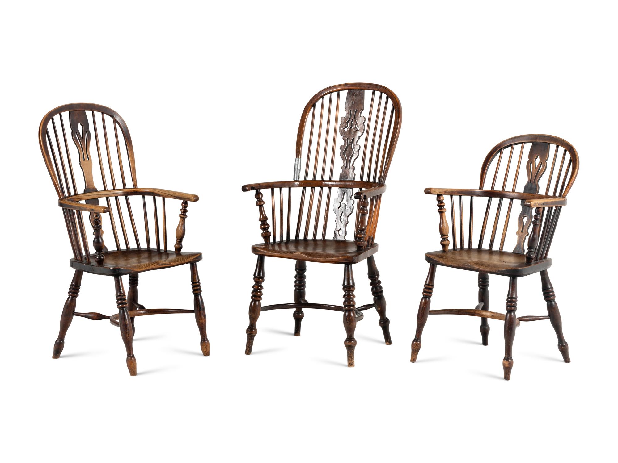 A Set of Six English Windsor Armchairs