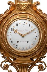 A French Gilt Bronze Clock and Barometer