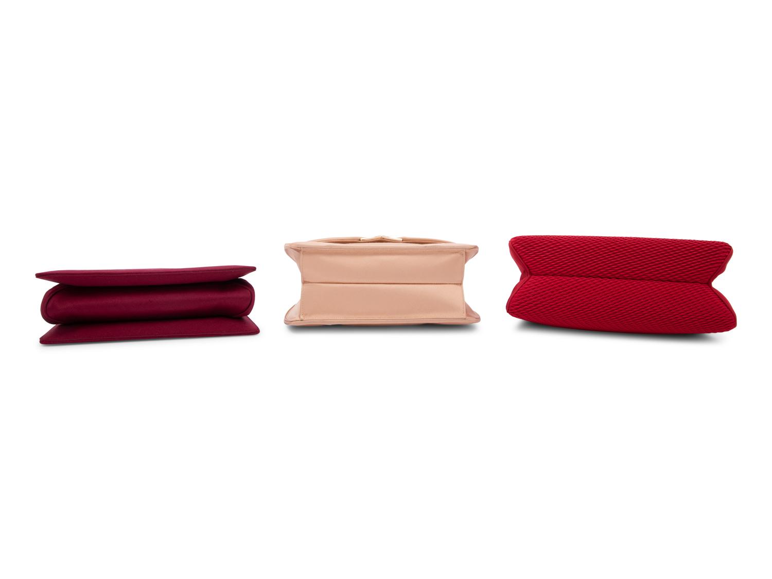 Three Judith Leiber Satin Hand Bags