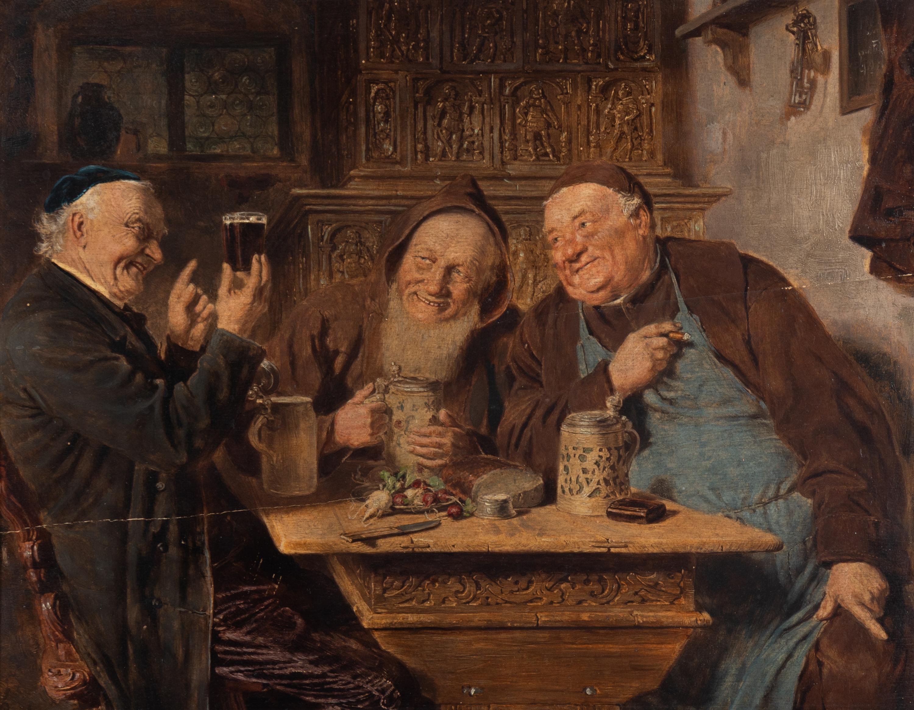 Eduard von Grützner (German, 1846-1925) — A Captive Audience