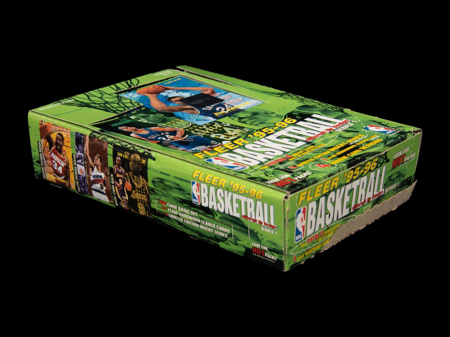 A Retail Box of 1995-96 Fleer Series 1 Basketball Cards