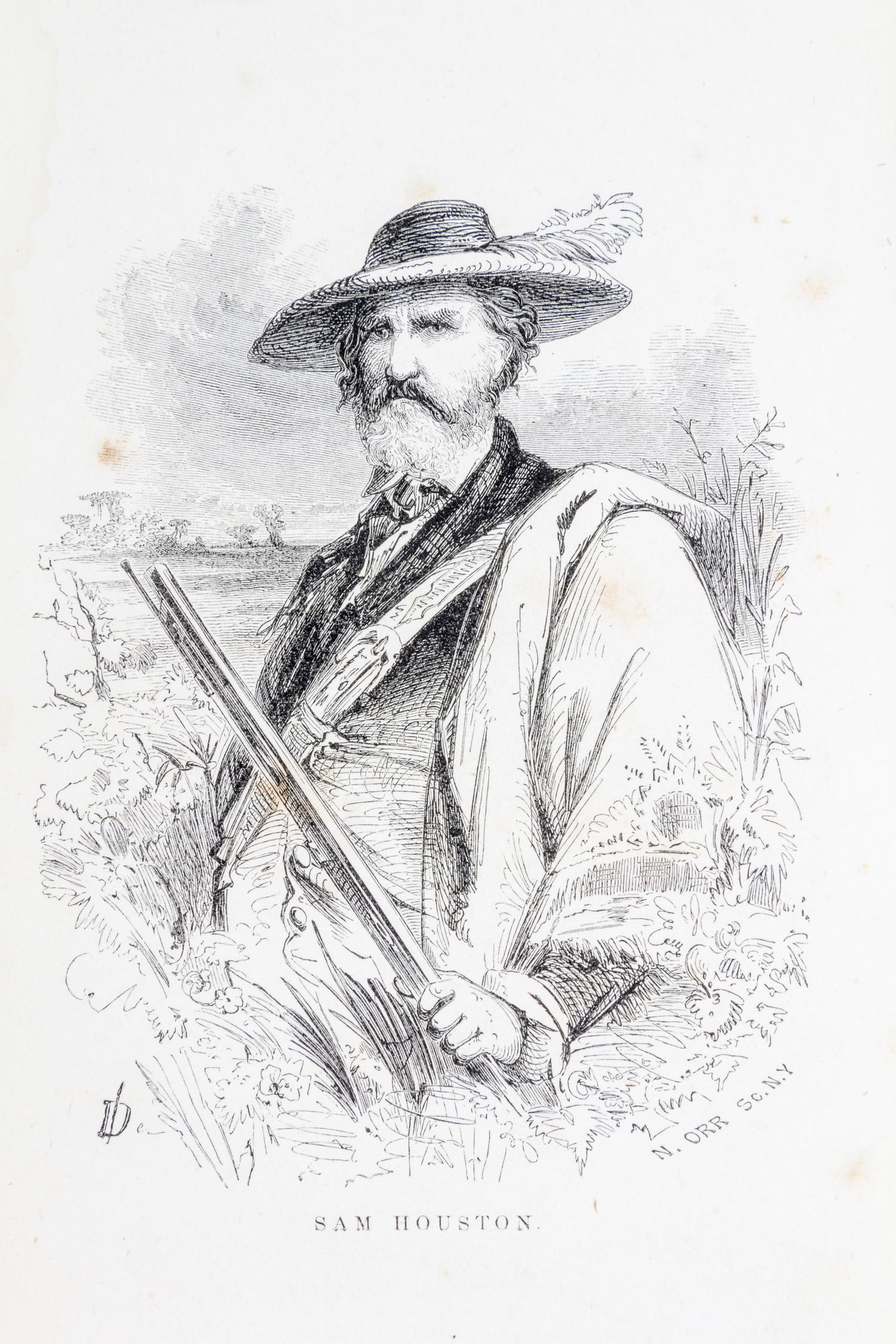 (HOUSTON, SAM) LESTER, CHARLES EDWARDS. The Life of Sam Houston. New York, 1855.