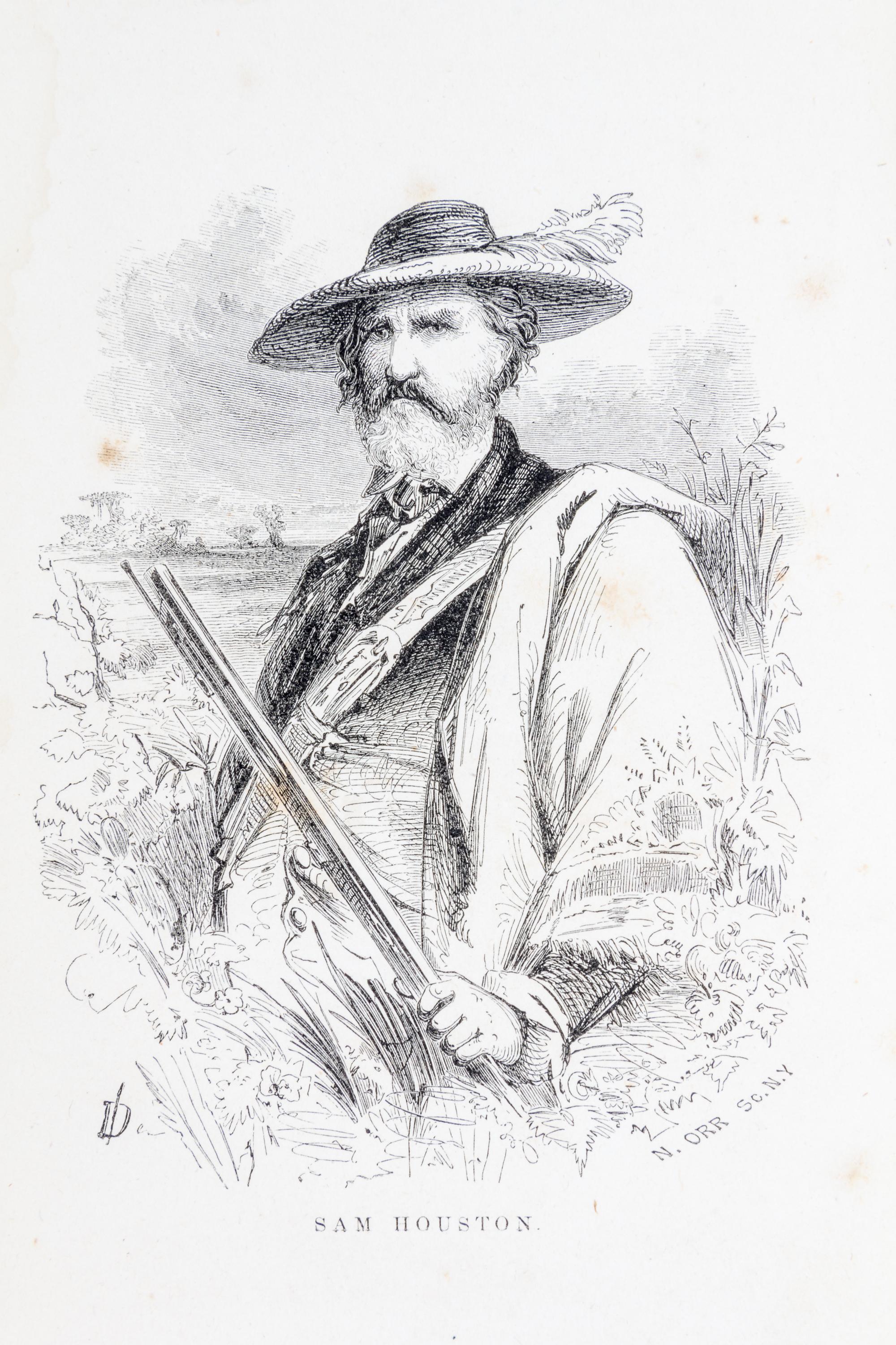 (HOUSTON, SAM) LESTER, CHARLES EDWARDS. The Life of Sam Houston. New York, 1855.