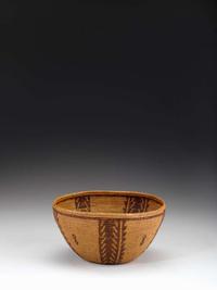 Washoe coiled basketry bowl california, circa 1900