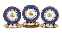 A Set of Twelve Napoleonic Porcelain Plates