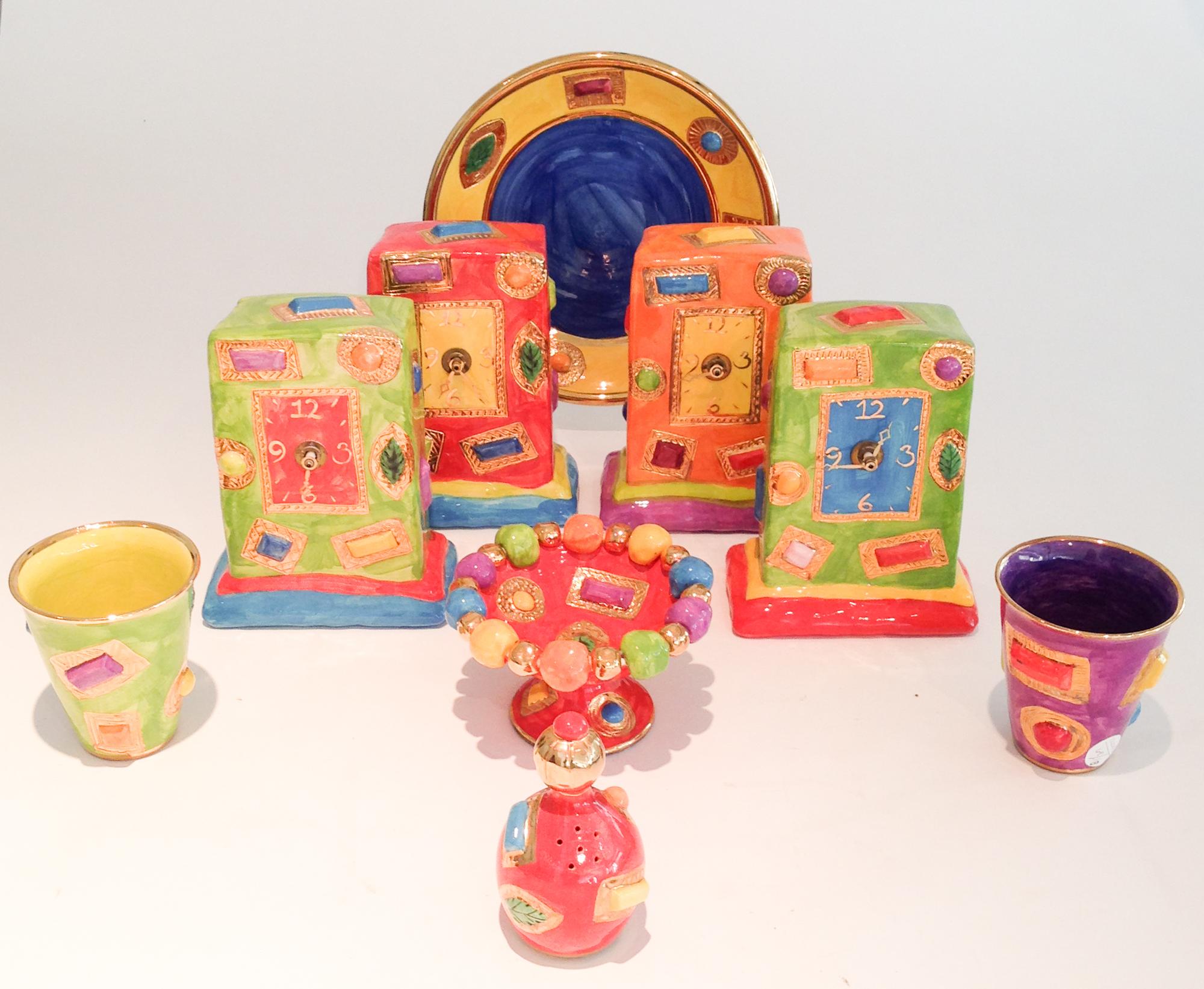 A Set of Mary Rosa Young "Jeweled" Ceramicware