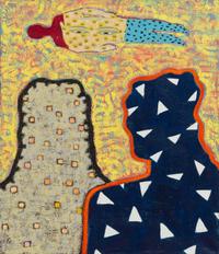 Francis Xavier Pavy, (American, b. 1954), Two Women with a Floating Man, 1991