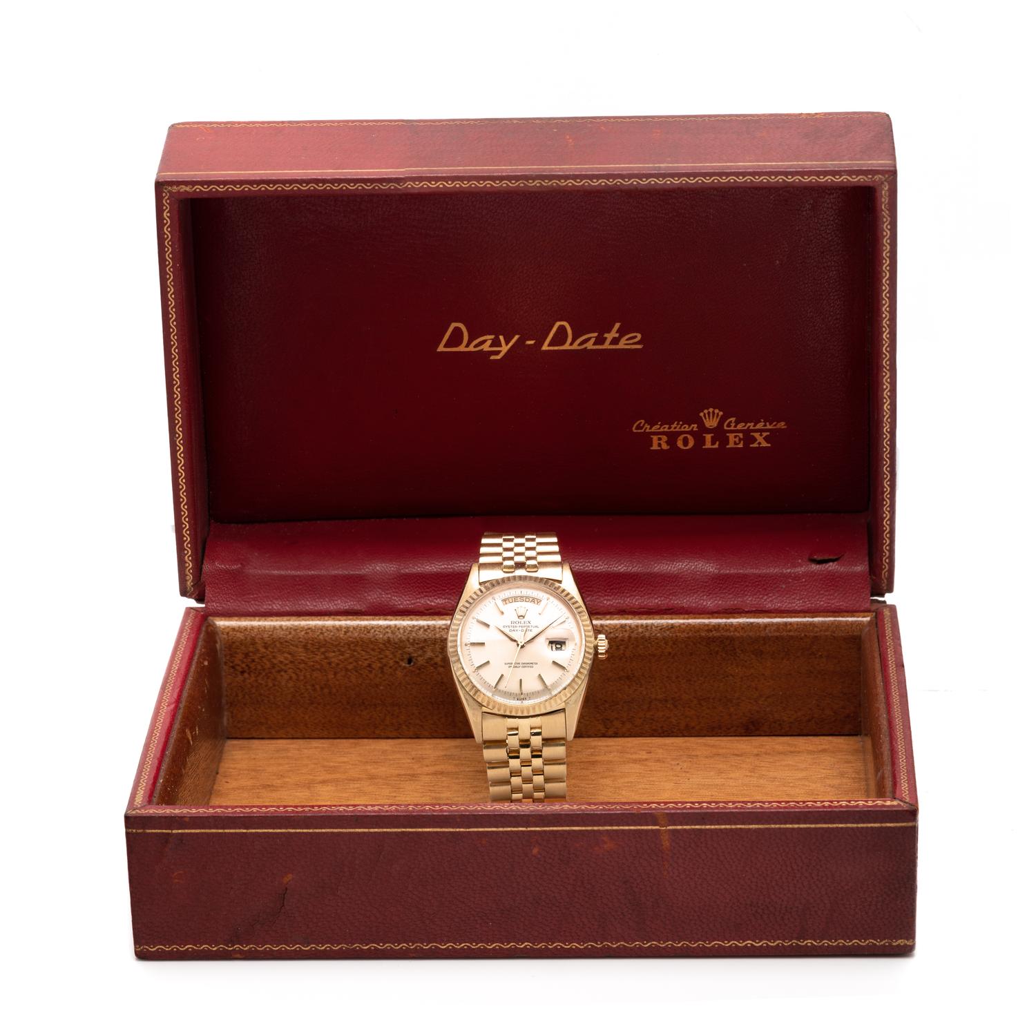 ROLEX, REF. 6611 18K YELLOW GOLD 'OYSTER-PERPETUAL DAY DATE' WRISTWATCH, CIRCA 1959