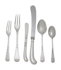 An English Silver Flatware Service