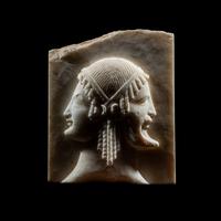 A Neoclassical Marble Relief Fragment with Janus