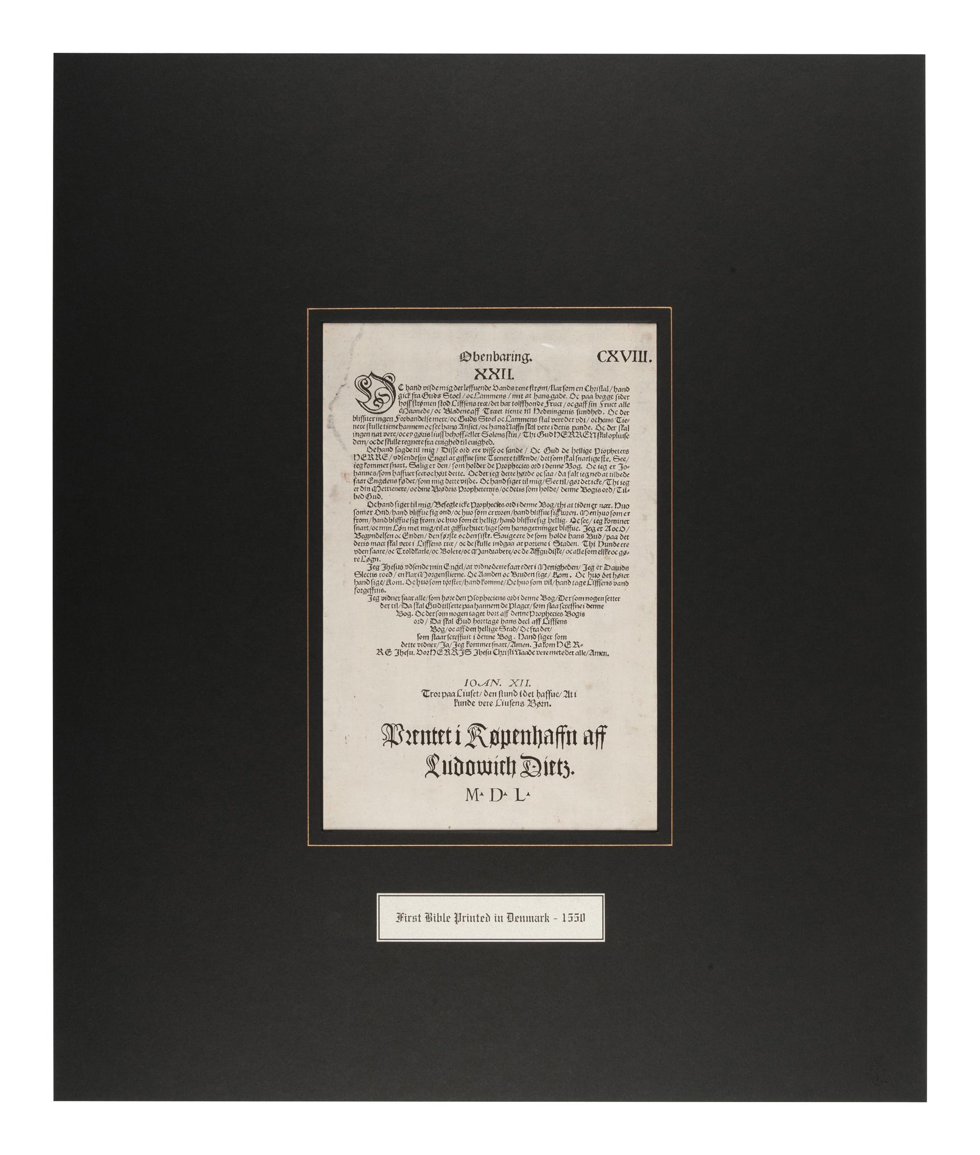 [BIBLE LEAVES - WORLD LANGUAGES]. A group of 5 Bible leaves, comprising:
