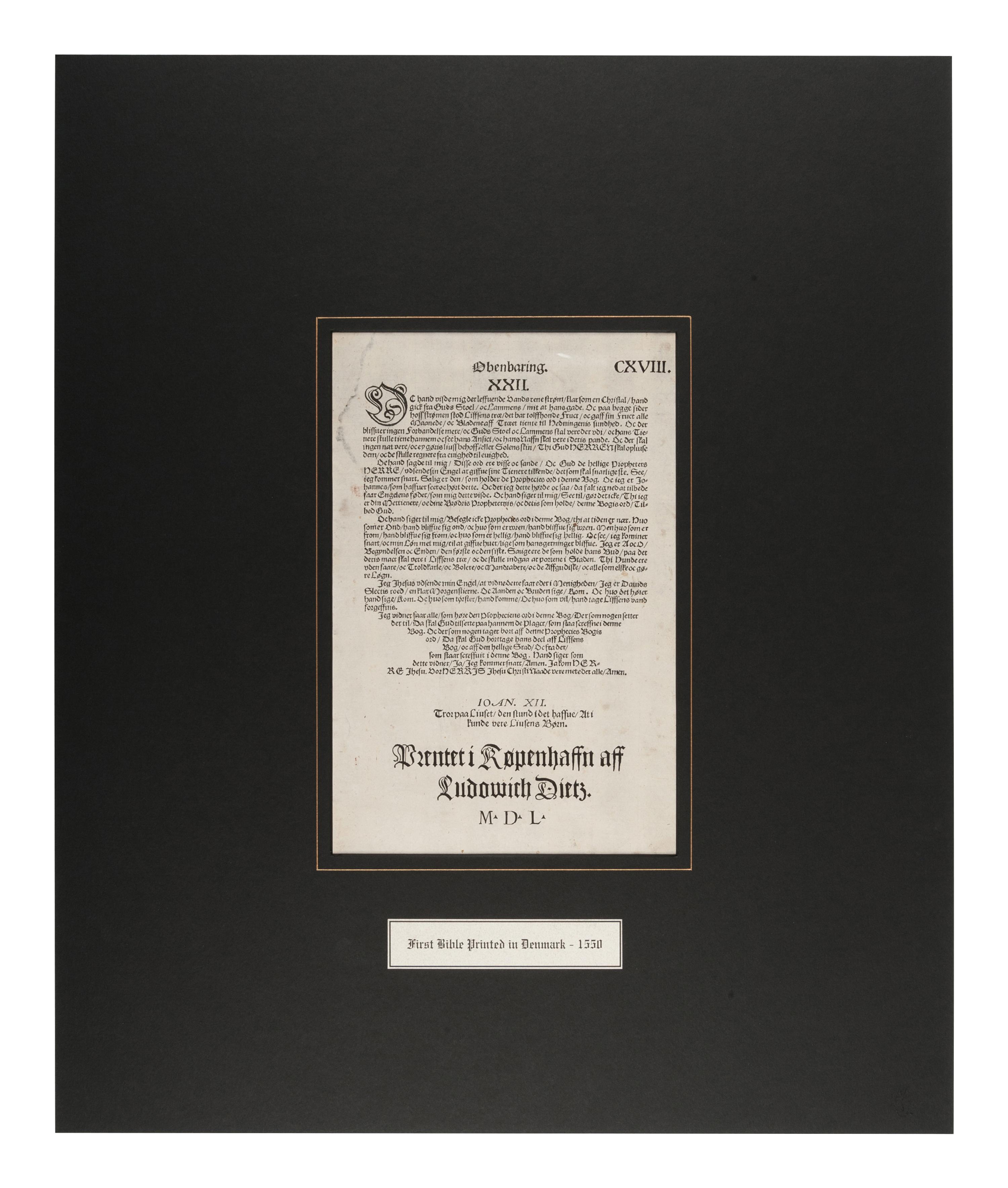 [BIBLE LEAVES - WORLD LANGUAGES]. A group of 5 Bible leaves, comprising: