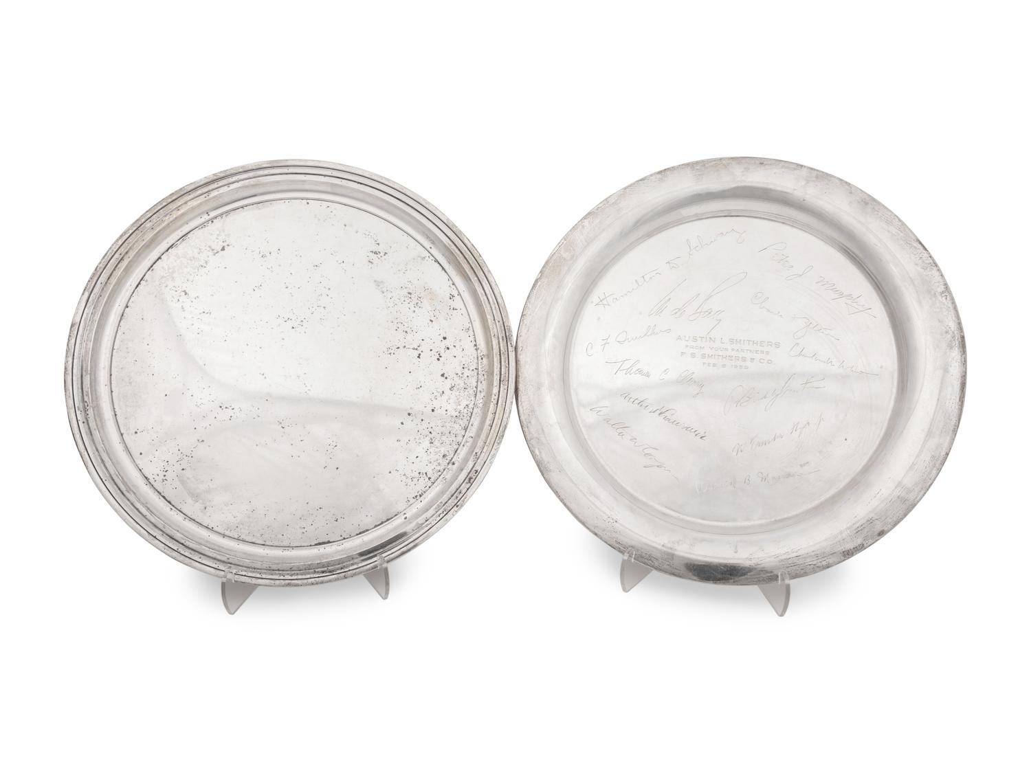 A Group of Silver Serving Trays