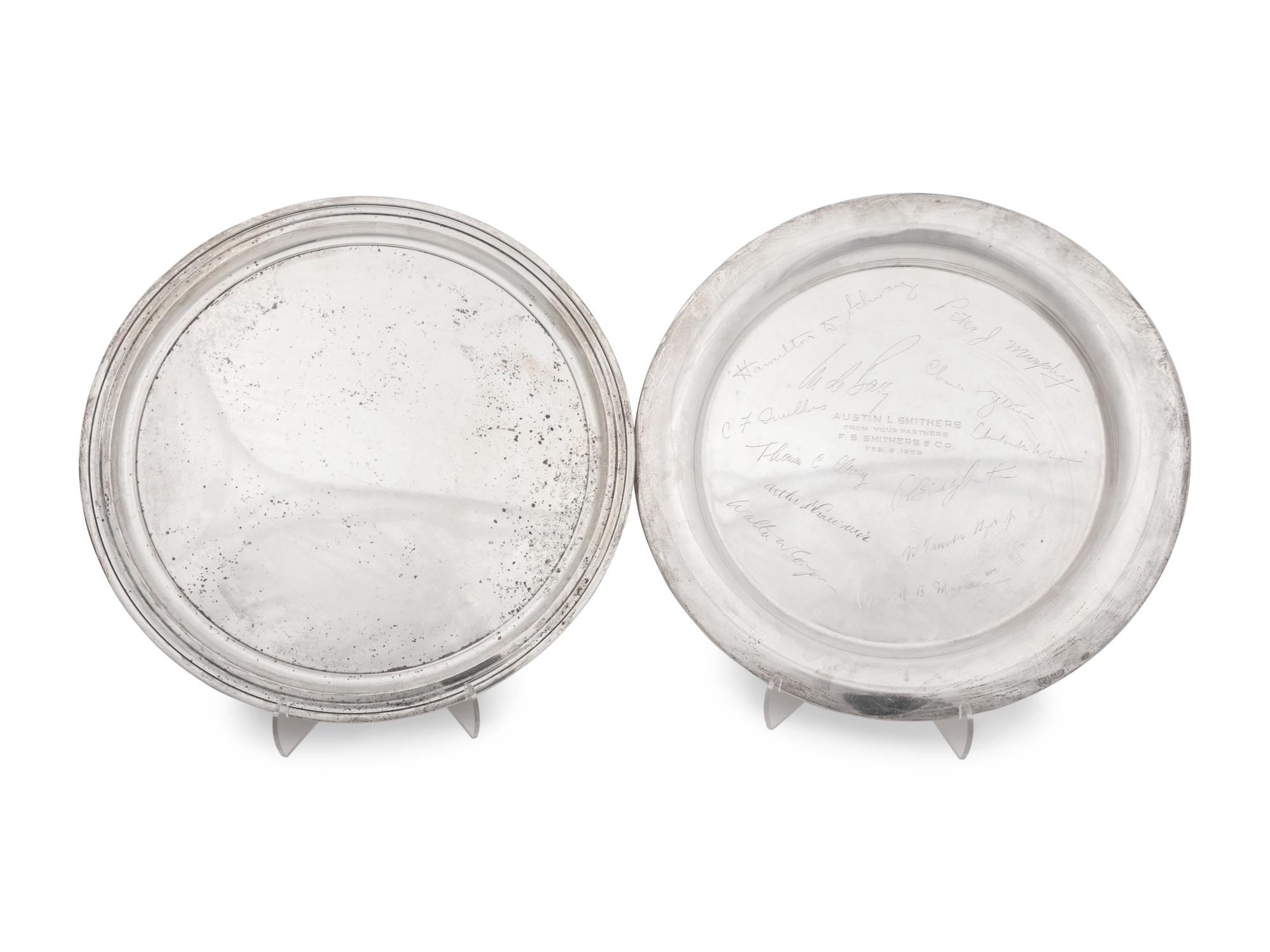 A Group of Silver Serving Trays
