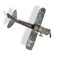 A Patinated Copper Airplane Weathervane