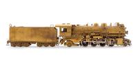 A United Scale Models Brass HO-Gauge 2-8-2 Locomotive and Tender