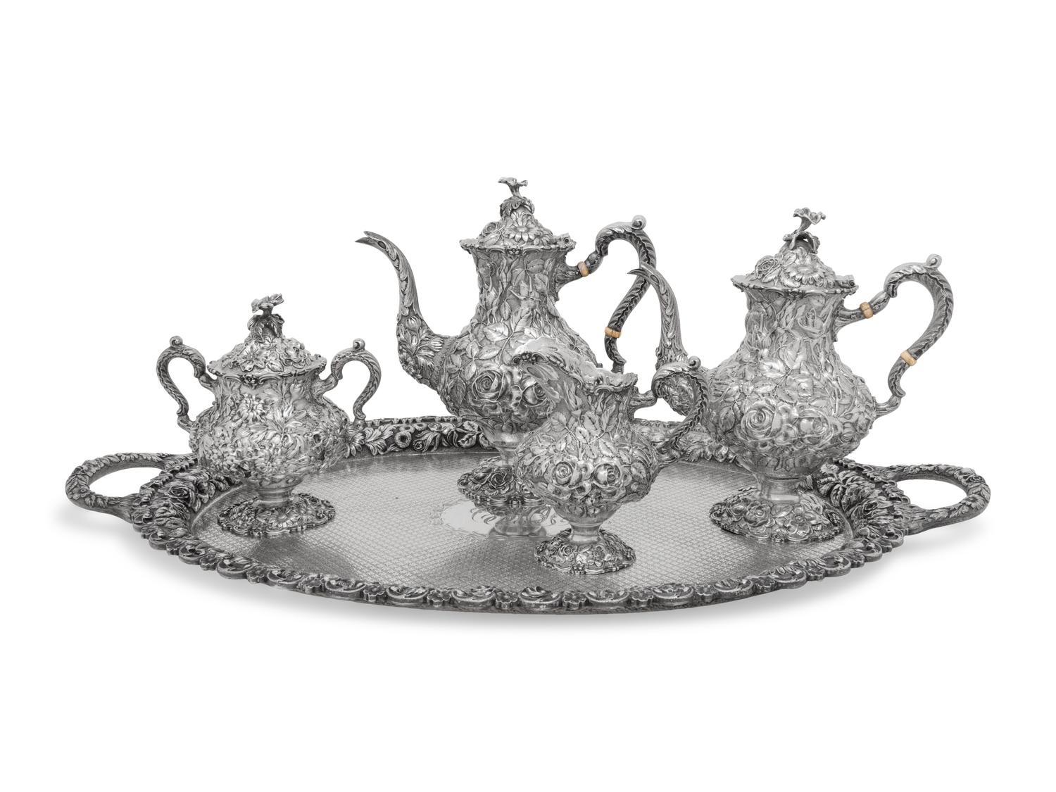 An American Silver Four-Piece Tea Service