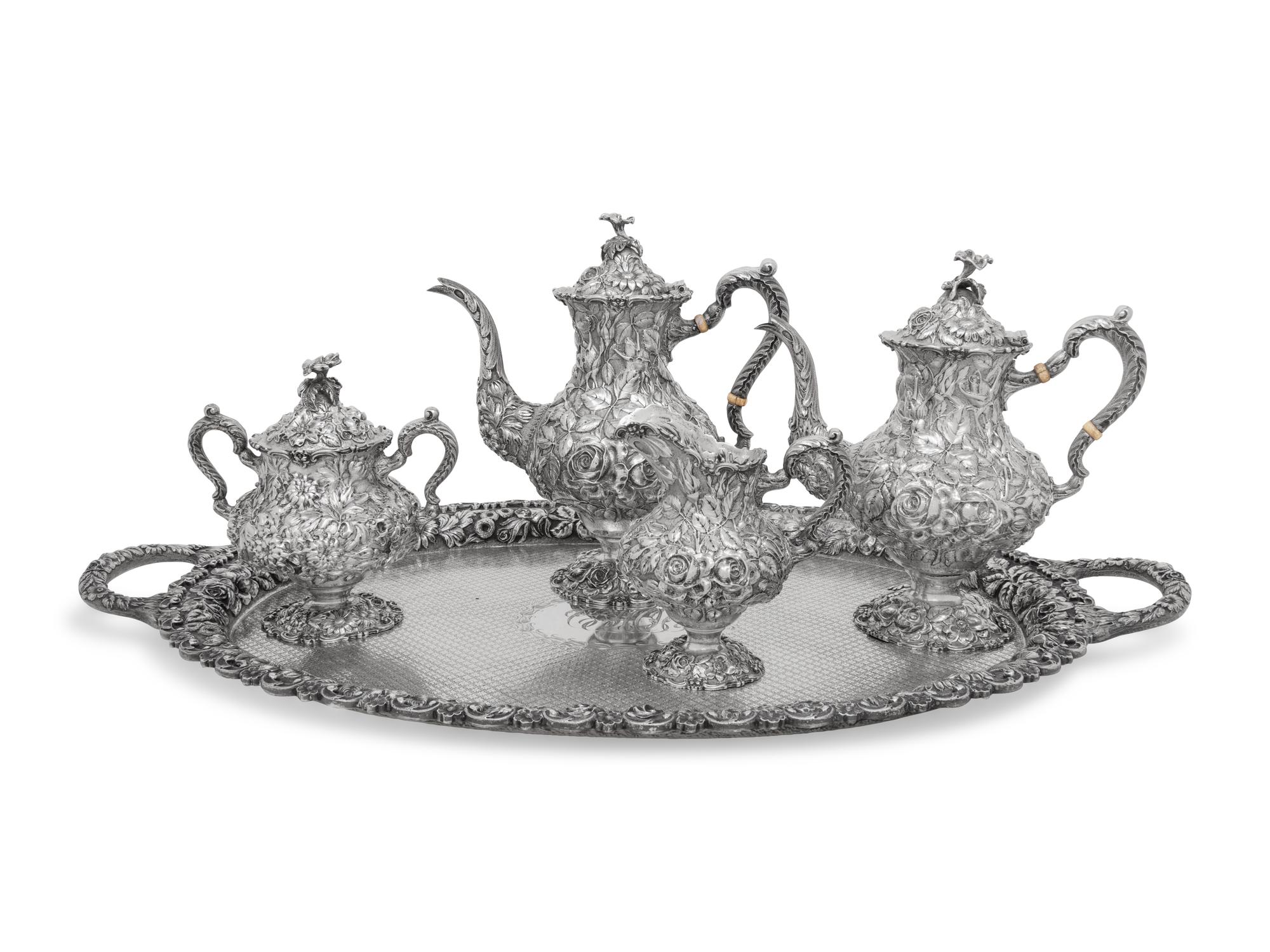 An American Silver Four-Piece Tea Service
