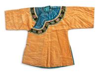 A Chinese Lady's Embroidered Silk Jacket and A Yellow Ground Silk Apron Skirt
