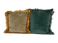 Two Figural Tapestry Throw Pillows