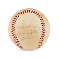 A 1961 Pittsburgh Pirates Reunion Team Signed Autograph Baseball Featuring Lloyd Waner (Beckett Authentication Services)