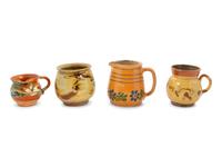 Eight European Pottery Pitchers