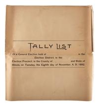 [WOMEN'S SUFFRAGE]. Very early women's ballot list. [Illinois], 5 April 1898. [ With :] Illinois register of electors. Henry Township, Marshall County, Illinois, 1890-1900.