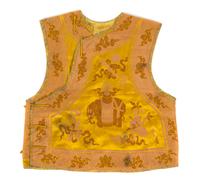 A Chinese Imperial Yellow Silk Brocade Vest 19TH CENTURY Length 23 inches. — 19TH CENTURY