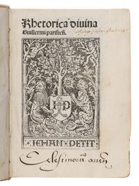 Guillermus Alvernus, Bishop of Paris (1180-1249). Rhetorica divina . Paris: Andre Bocard for Jean Petit, 16 May 1500.