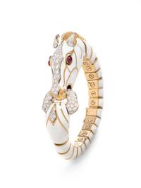 DAVID WEBB, DIAMOND, RUBY AND ENAMEL HORSE BRACELET
