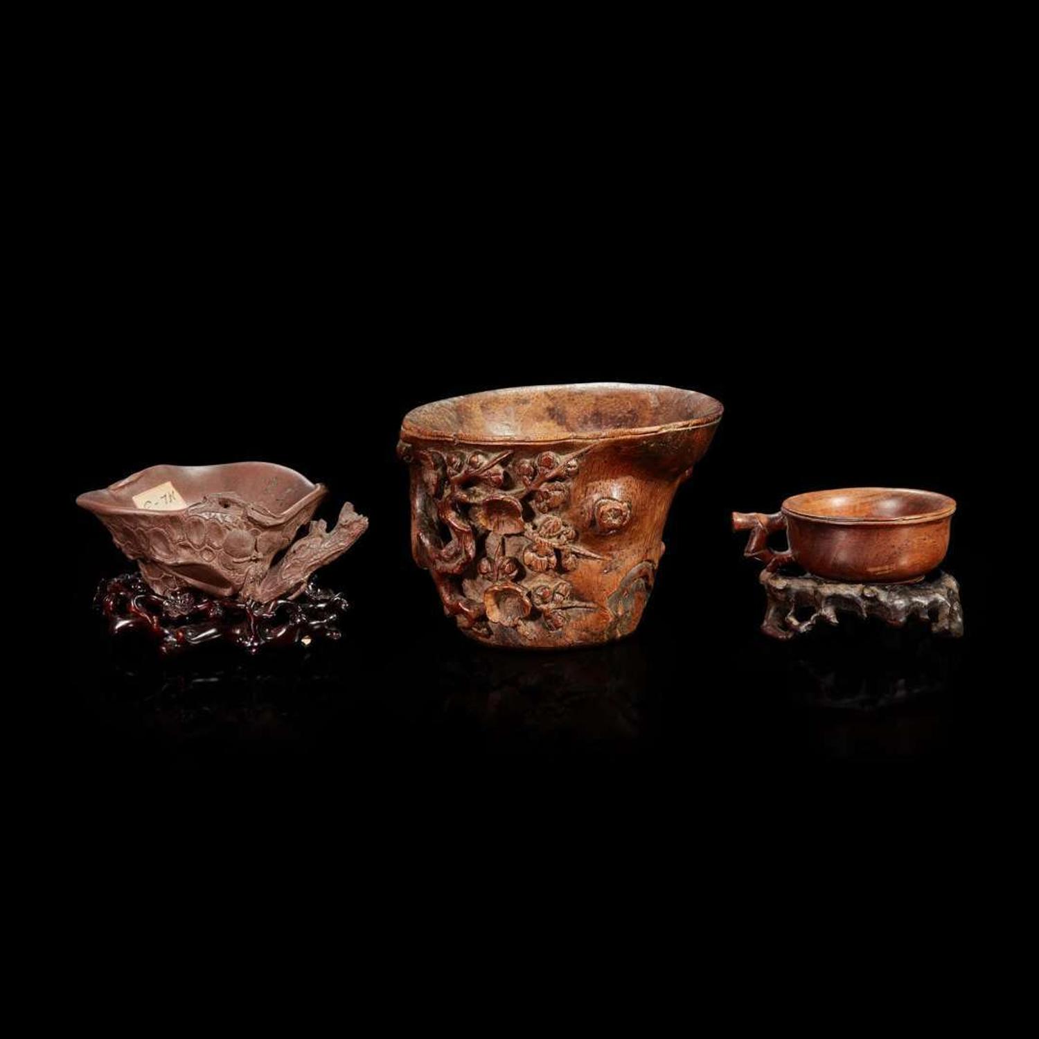 Three various Chinese coupes Qing dynasty