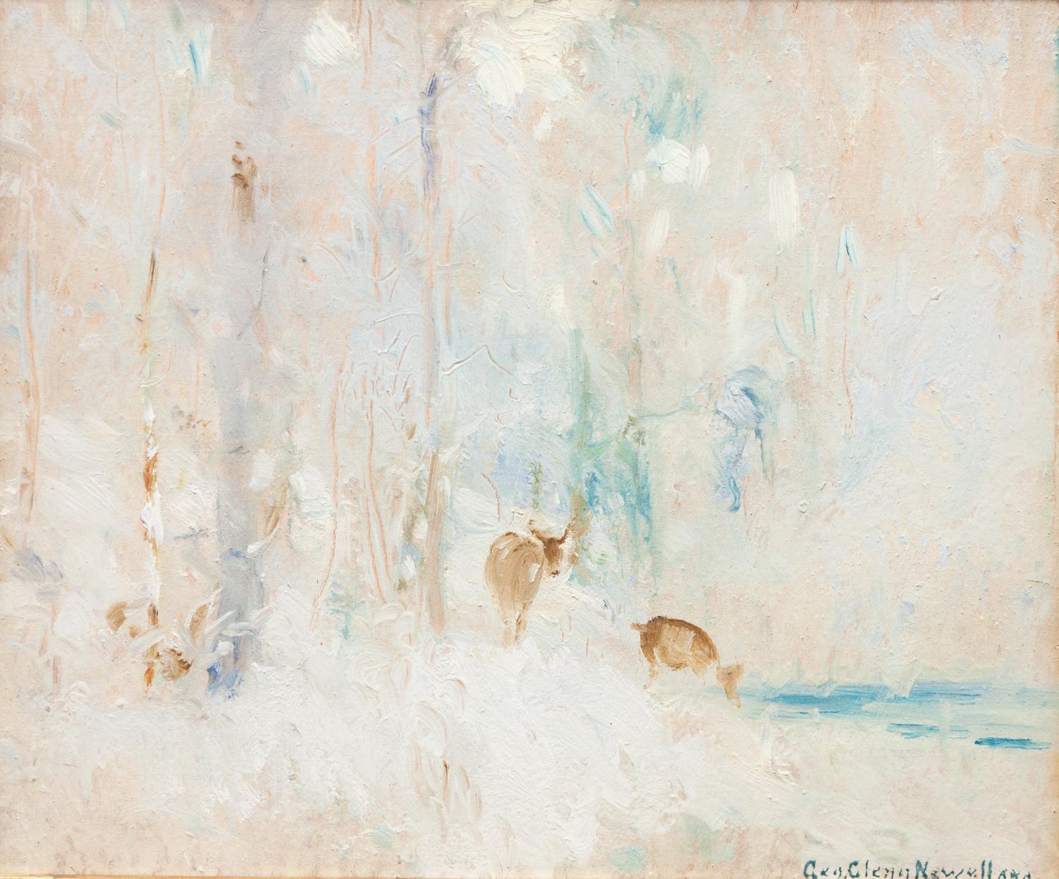 Two Deer in the Snow