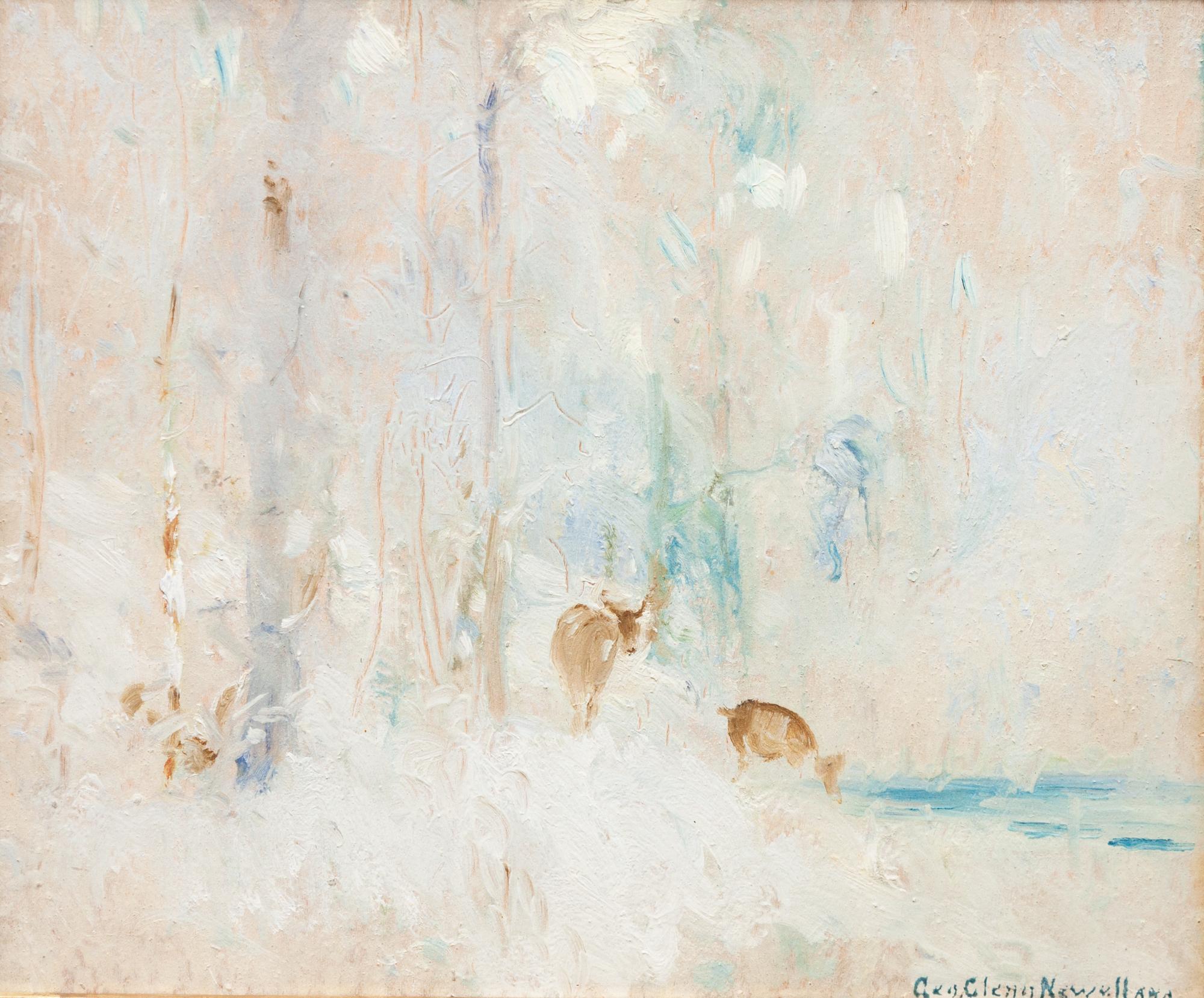 Two Deer in the Snow