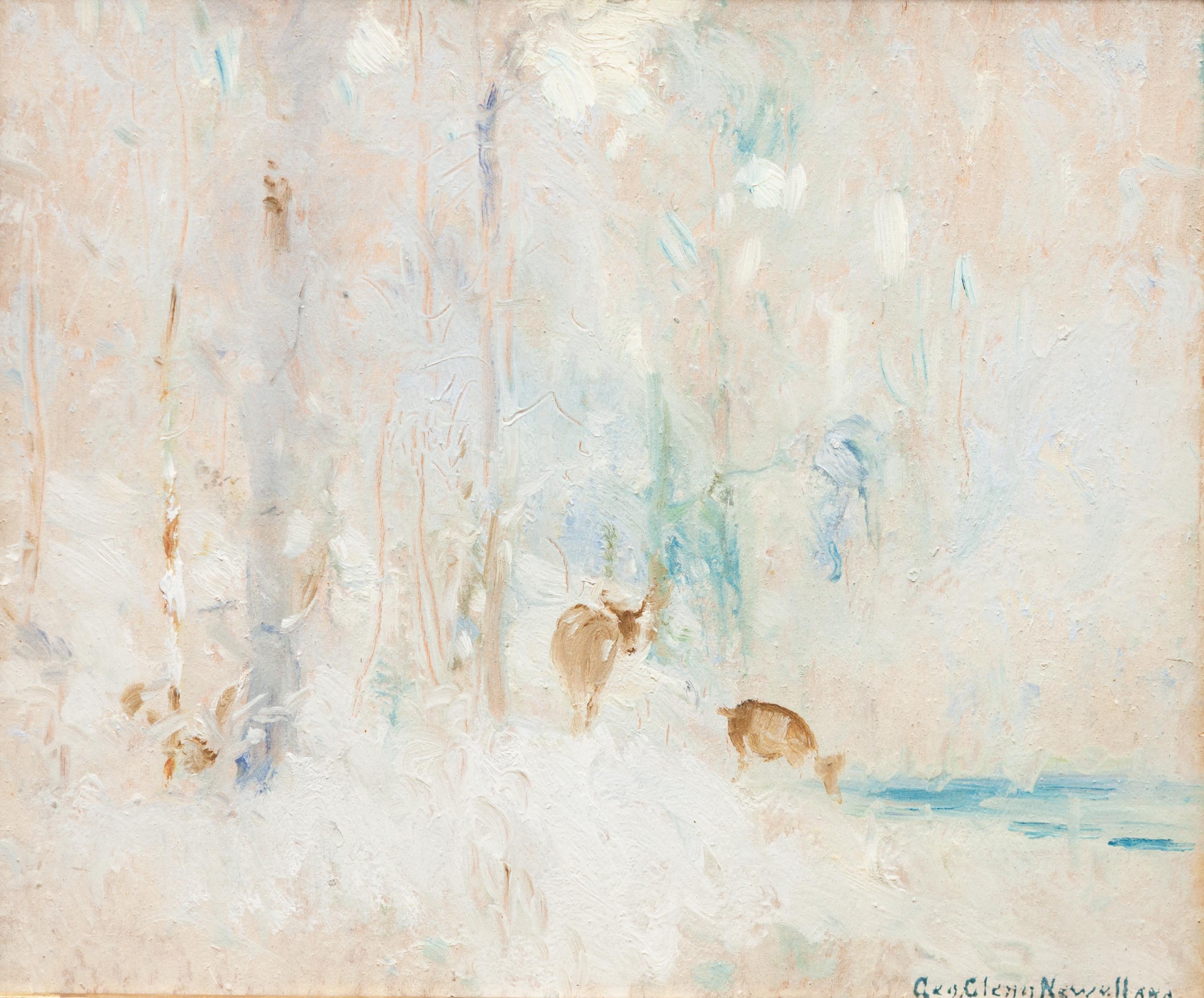Two Deer in the Snow