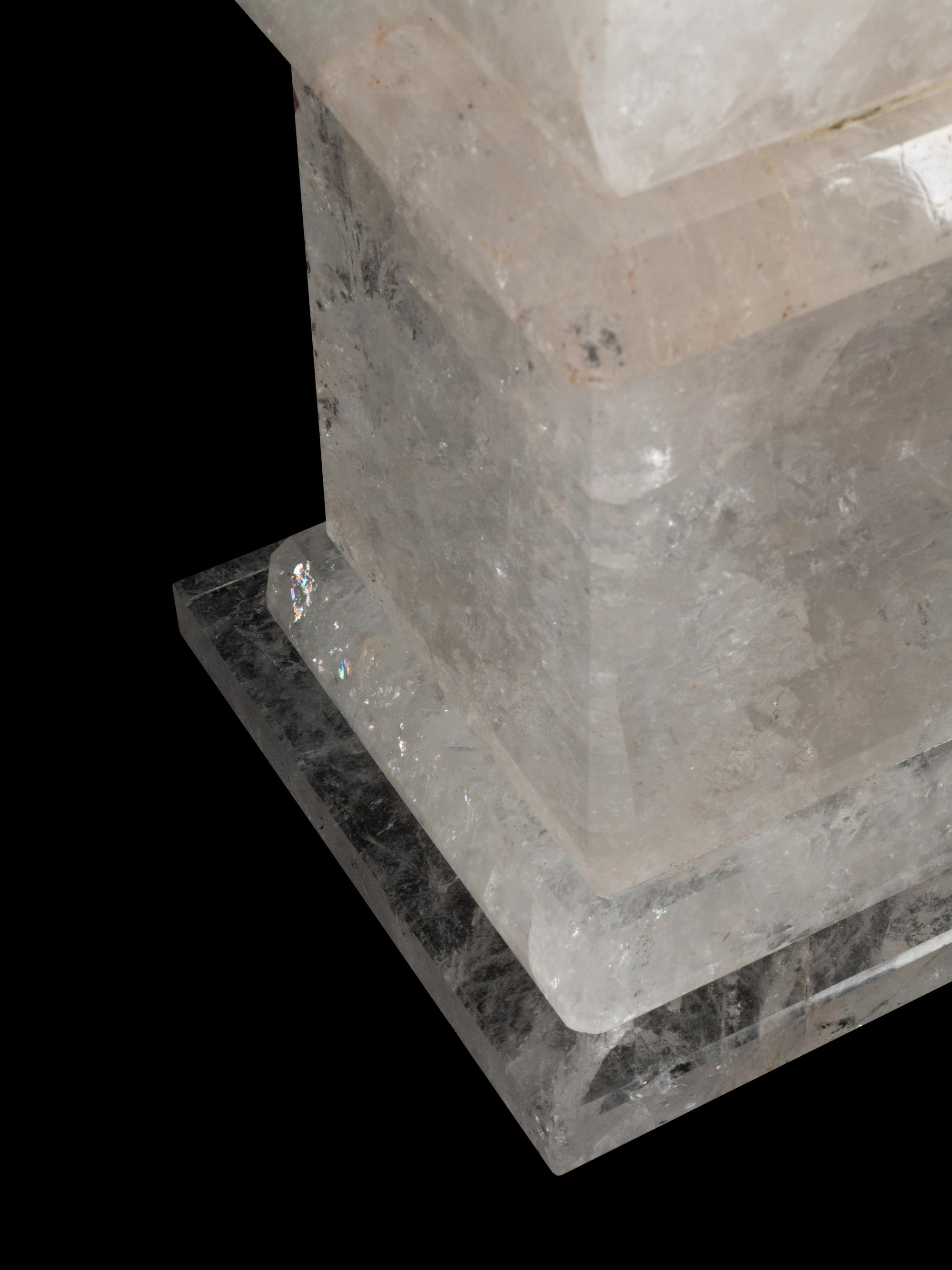 A Pair of Rock Crystal Obelisks