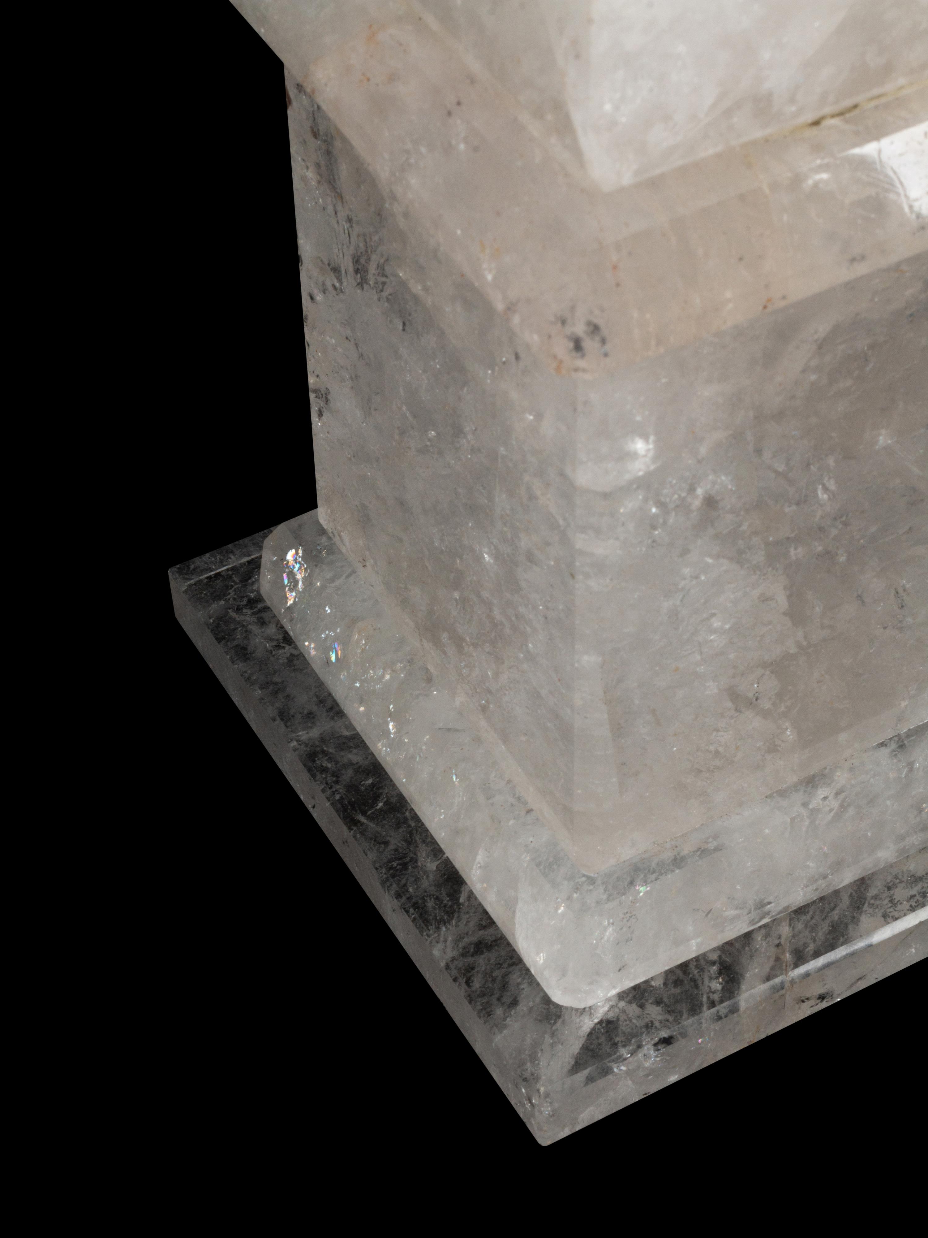 A Pair of Rock Crystal Obelisks