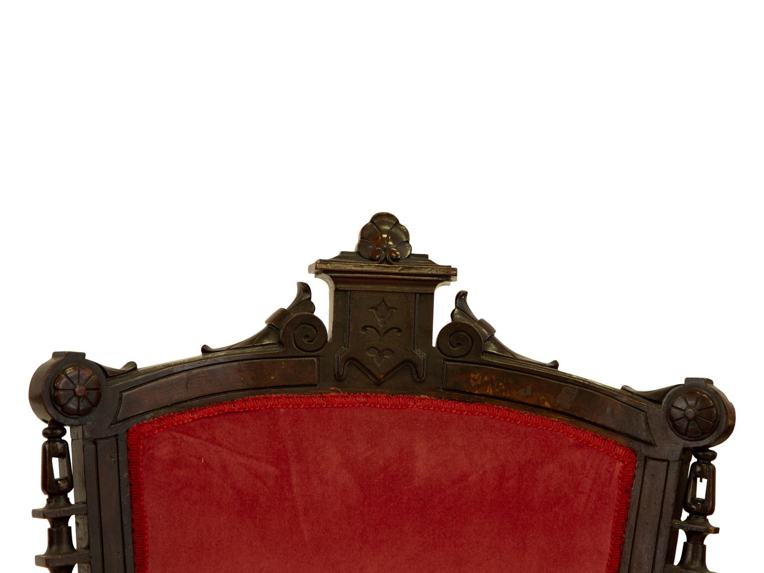 Two Gothic Revival Mahogany Armchairs