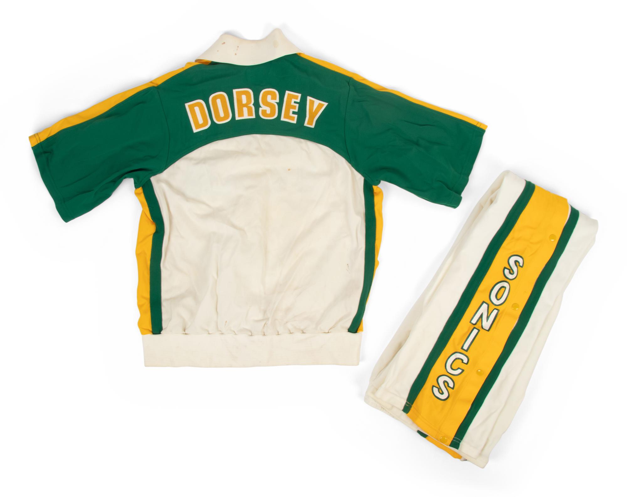 A Jacky Dorsey 1980-81 Seattle Supersonics NBA Game Issued / Worn Warm Up Jacket and Pants