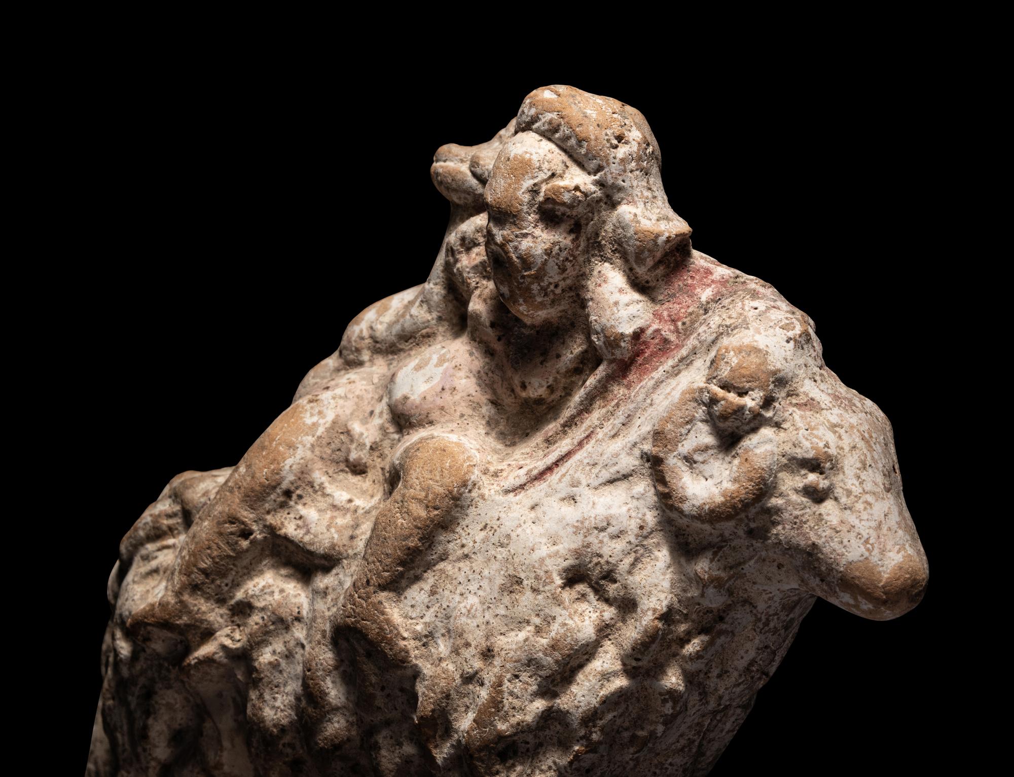 A Canosan Terracotta Silenos on a Ram