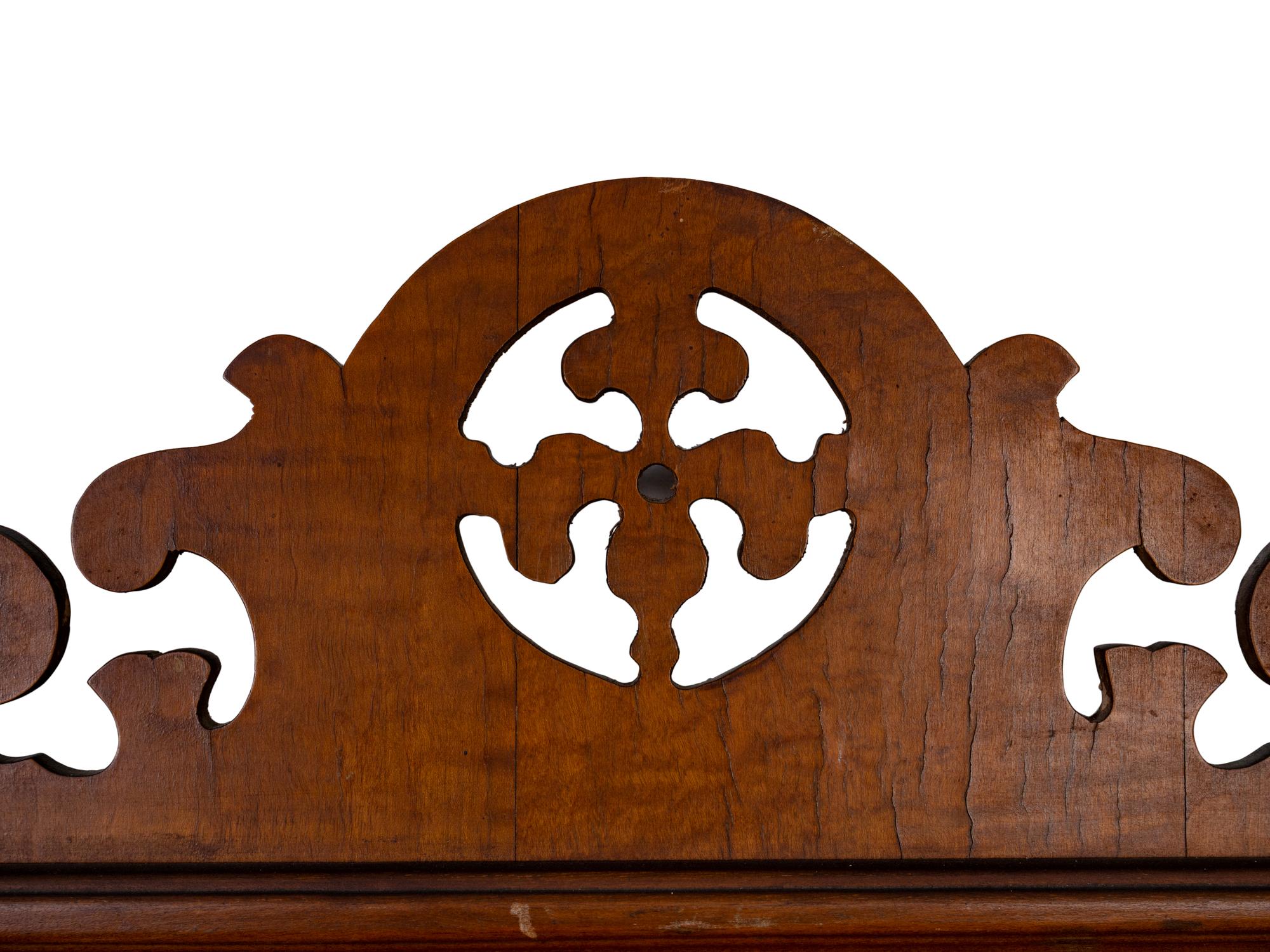 A Chippendale Style Fret Carved Mahogany Mirror — LATE 19TH CENTURY